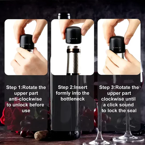 Bottle Cap Stopper – Vzduchotěsný uzávěr na víno (2ks) slider