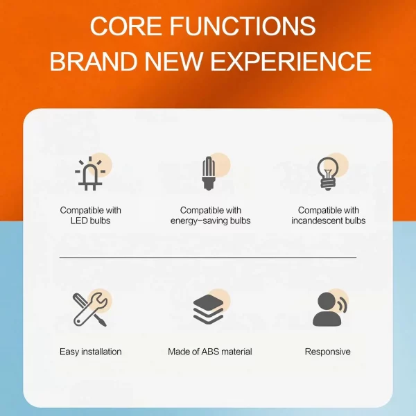 Držák žárovky s pohybovým senzorem slider