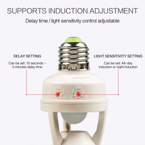 Držák žárovky s pohybovým senzorem slider