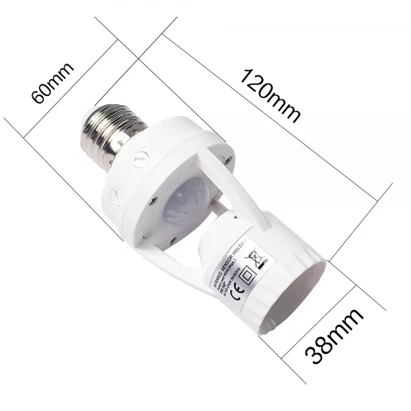 Držák žárovky s pohybovým senzorem slider