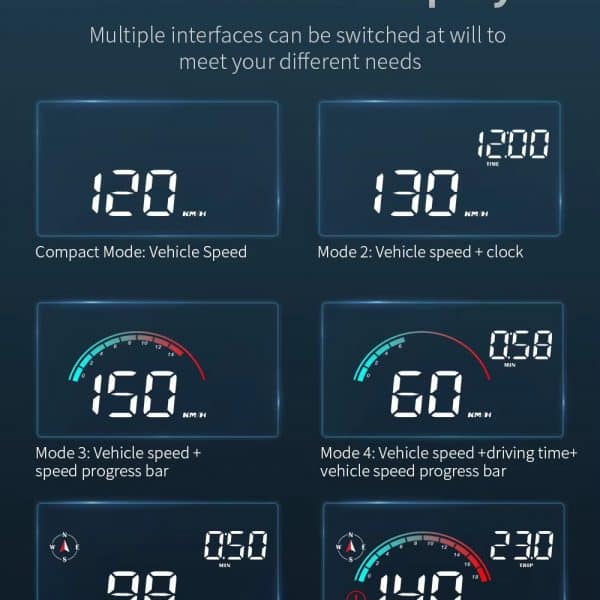 Speedometer – Projektor na čelní sklo slider
